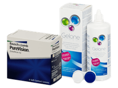PureVision (6 Linsen) + Gelone 360 ml