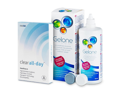 Clear All-Day (6 Linsen) + Gelone 360 ml