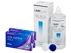 Air Optix Aqua Multifocal (2x 3 Linsen) + Laim Care 400 ml