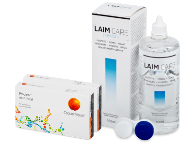 Proclear Multifocal (2x 3 Linsen) + Laim Care 400 ml
