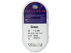 TopVue Color - Green - mit Stärke (2 Linsen)