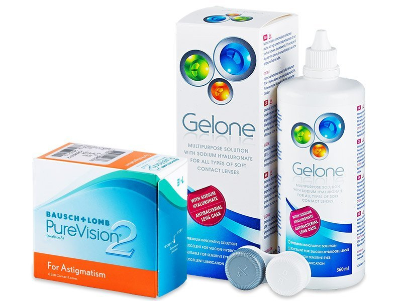 PureVision 2 for Astigmatism (6 Linsen) + Gelone 360ml
