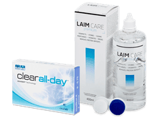 Clear All-Day (6 Linsen) +  Laim-Care 400 ml