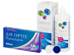 Air Optix plus HydraGlyde Multifocal (6 Linsen) + Gelone 360 ml
