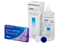 Air Optix plus HydraGlyde Multifocal (6 Linsen) + Laim Care 400 ml