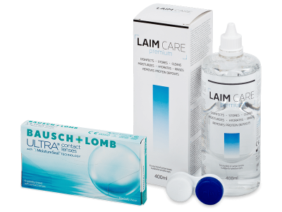 Bausch + Lomb ULTRA (6 Linsen) + Laim Care 400 ml