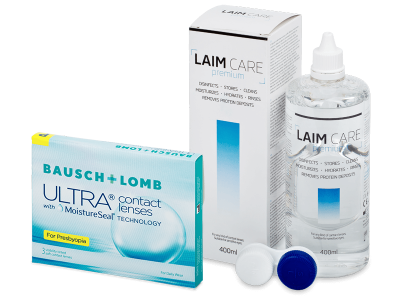 Bausch + Lomb ULTRA for Presbyopia (3 Linsen) + Laim Care 400 ml