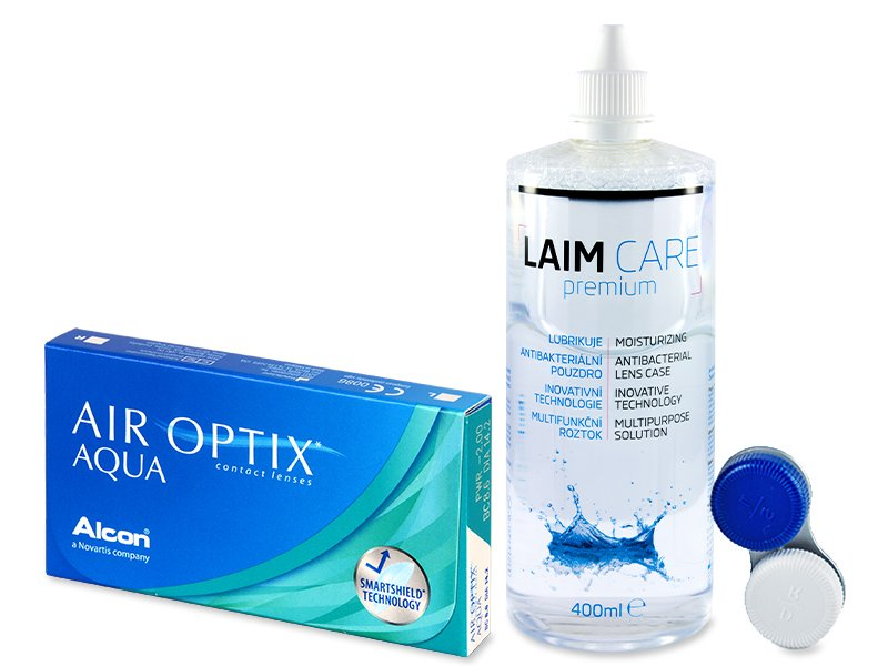 Air Optix Aqua (6 Linsen) + Laim Care 400ml