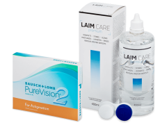 PureVision 2 for Astigmatism (3 Linsen) + Laim-Care 400 ml