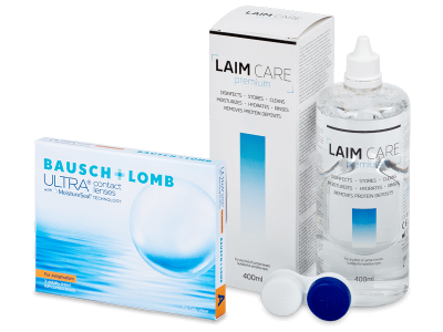 Bausch + Lomb ULTRA for Astigmatism (3 Linsen) + Laim Care 400 ml