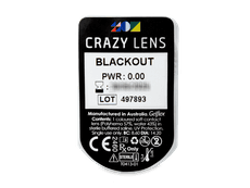 CRAZY LENS - Black Out - Tageslinsen ohne Stärke (2 Linsen)