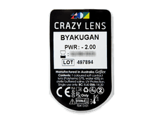 CRAZY LENS - Byakugan - Tageslinsen mit Stärke (2 Linsen)