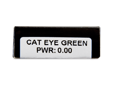 CRAZY LENS - Cat Eye Green - Tageslinsen ohne Stärke (2 Linsen)