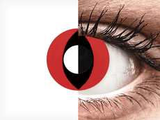 CRAZY LENS - Cat Eye Red - Tageslinsen ohne Stärke (2 Linsen)