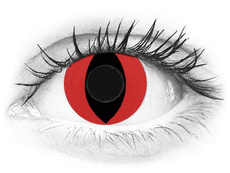 CRAZY LENS - Cat Eye Red - Tageslinsen ohne Stärke (2 Linsen)