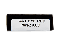 CRAZY LENS - Cat Eye Red - Tageslinsen ohne Stärke (2 Linsen)