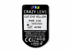CRAZY LENS - Cat Eye Yellow - Tageslinsen ohne Stärke (2 Linsen)