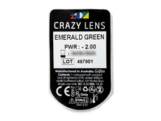 CRAZY LENS - Emerald Green - Tageslinsen mit Stärke (2 Linsen)