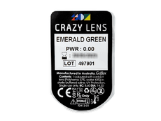 CRAZY LENS - Emerald Green - Tageslinsen ohne Stärke (2 Linsen)