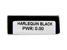 CRAZY LENS - Harlequin Black - Tageslinsen ohne Stärke (2 Linsen)