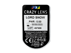 CRAZY LENS - Lord Snow - Tageslinsen ohne Stärke (2 Linsen)