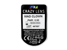 CRAZY LENS - Mad Clown - Tageslinsen ohne Stärke (2 Linsen)