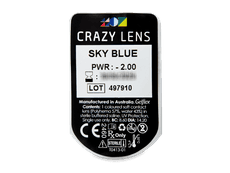 CRAZY LENS - Sky Blue - Tageslinsen mit Stärke (2 Linsen)