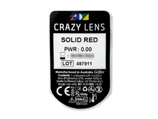 CRAZY LENS - Solid Red - Tageslinsen ohne Stärke (2 Linsen)