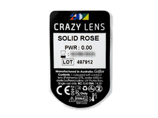 CRAZY LENS - Solid Rose - Tageslinsen ohne Stärke (2 Linsen)