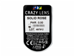 CRAZY LENS - Solid Rose - Tageslinsen ohne Stärke (2 Linsen)