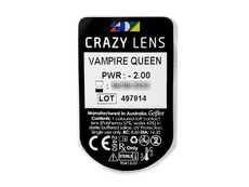 CRAZY LENS - Vampire Queen - Tageslinsen mit Stärke (2 Linsen)