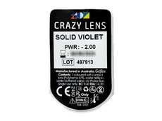 CRAZY LENS - Solid Violet - Tageslinsen mit Stärke (2 Linsen)