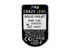CRAZY LENS - Solid Violet - Tageslinsen ohne Stärke (2 Linsen)