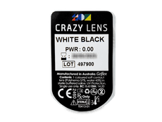 CRAZY LENS - White Black - Tageslinsen ohne Stärke (2 Linsen)