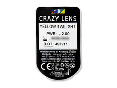 CRAZY LENS - Yellow Twilight - Tageslinsen mit Stärke (2 Linsen)