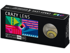 CRAZY LENS - Yellow Twilight - Tageslinsen mit Stärke (2 Linsen)