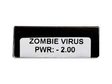CRAZY LENS - Zombie Virus - Tageslinsen mit Stärke (2 Linsen)