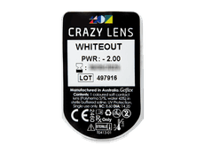 CRAZY LENS - WhiteOut - Tageslinsen mit Stärke (2 Linsen)