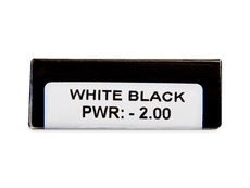 CRAZY LENS - White Black - Tageslinsen mit Stärke (2 Linsen)