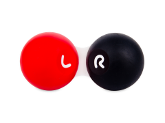 Kontaktlinsenbehälter - rot & schwarz 