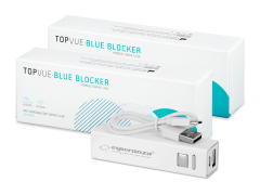 TopVue Blue Blocker (2x 30 Linsen) + powerbank Esperanza 2400mAh GRATIS